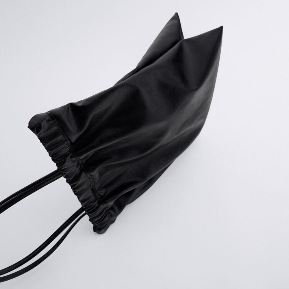 NWT Zara Drawstring Closure Tote Bag - Picture 6 of 10